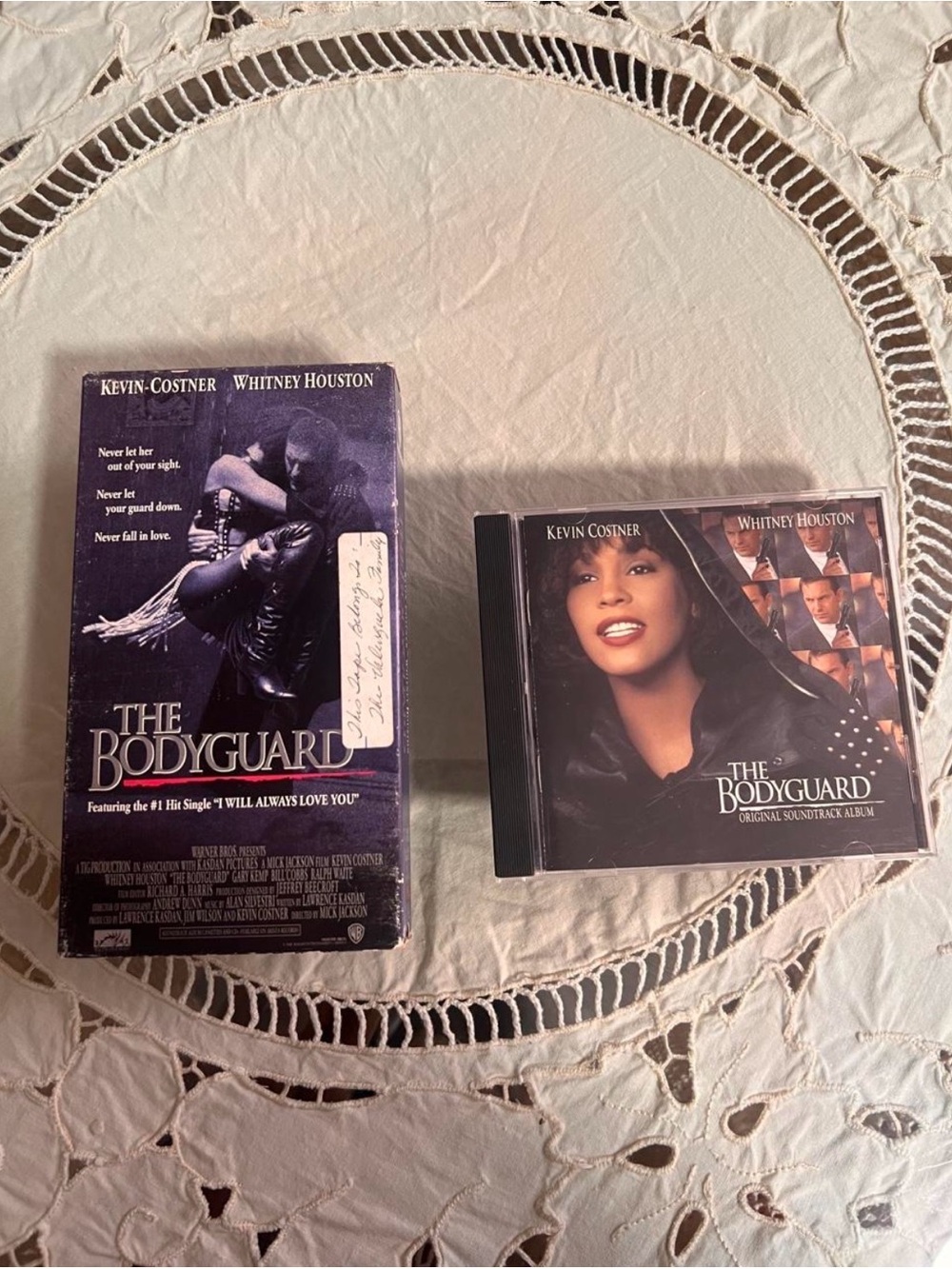The Bodyguard Original Soundtrack CD and VHS - Whitney Houston